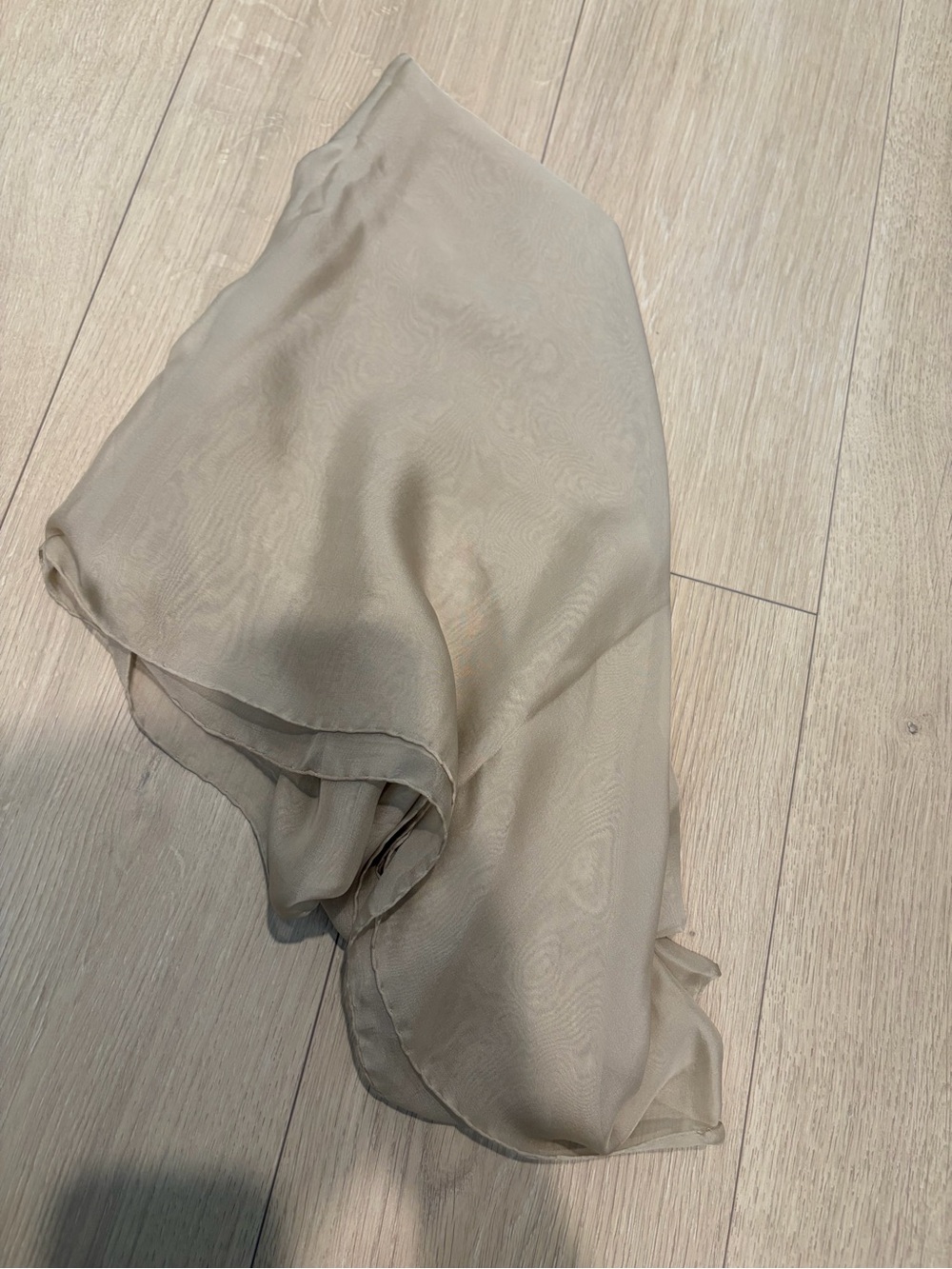 Light Taupe Sheer Chiffon Scarf Wrap - Women Accessories